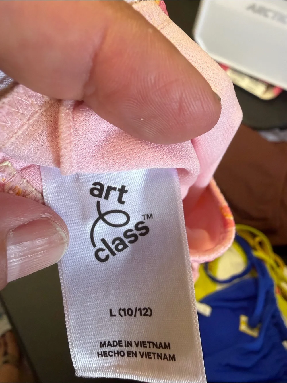 art class Pink and Yellow Leopard-Print Bandeau Bralette